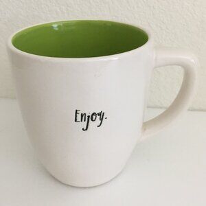 Rae Dunn Artisan Collection by Magenta "Enjoy." 16 oz Mug White